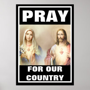 POSTER PRIE POUR NOTRE PAYS RELIGIEUX