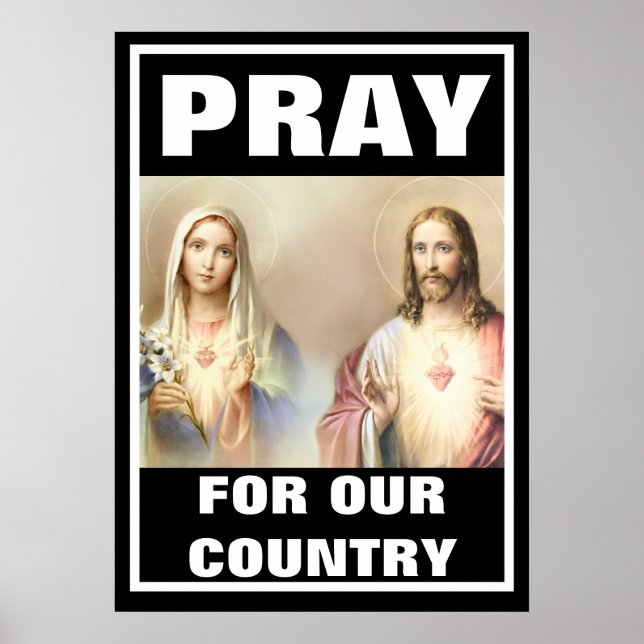 POSTER PRIE POUR NOTRE PAYS RELIGIEUX (Devant)