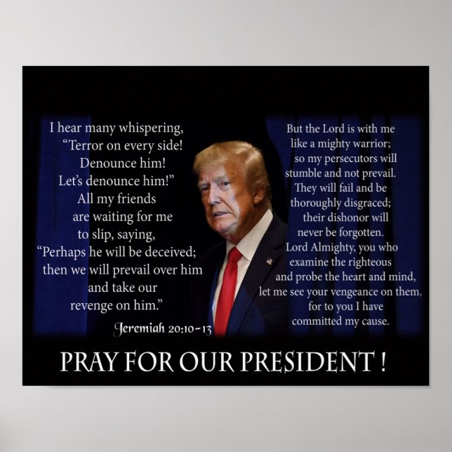 POSTER PRIE POUR NOTRE PRÉSIDENT ! (Devant)