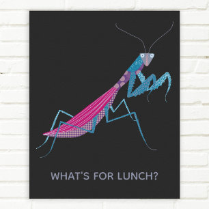 Poster Prier Mantis Texte personnalisé