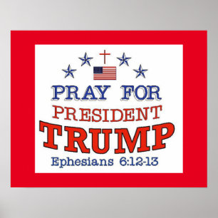 POSTER PRIER POUR TRUMP