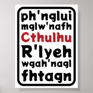 Poster Prière à Cthulhu
