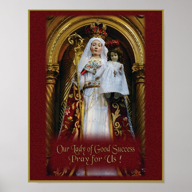 Poster Prière à Notre Dame de Bonne Réussite. (Devant)