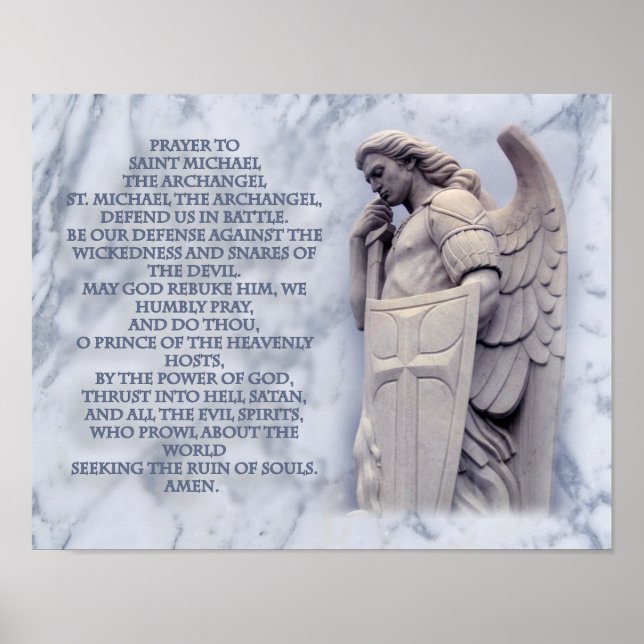POSTER PRIÈRE À SAINT MICHAEL L'ARCHANGEL (Devant)