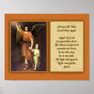 Poster Prière à votre ange gardien.