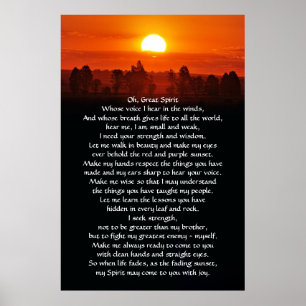 Poster Prière amérindienne