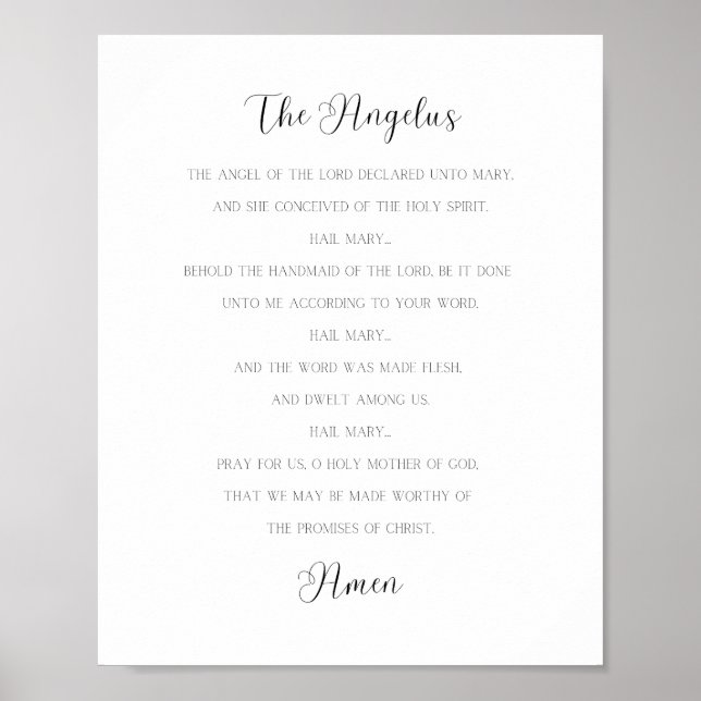 Poster Prière Angelus (Devant)