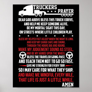 Poster Prière aux camions