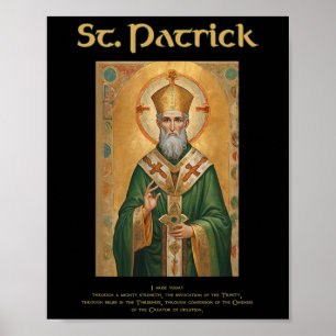 Poster Prière catholique romaine de saint Patrick