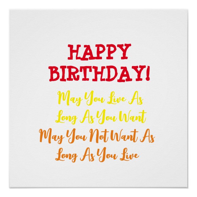 Poster Prière d'anniversaire (Devant)