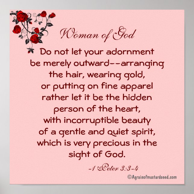 Poster Prière de la femme de Dieu dans la Bible (Devant)