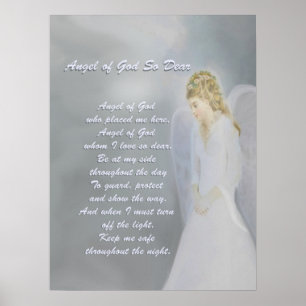 Poster Prière de l'ange gardien