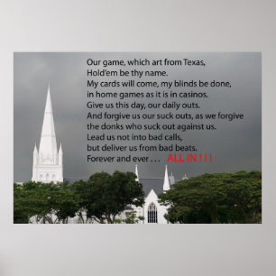Poster prière de poker