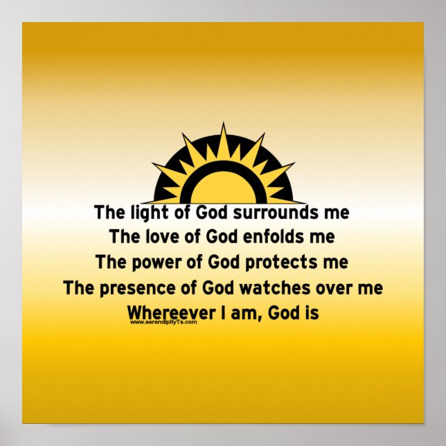 Poster Prière de protection (Devant)