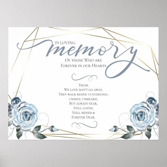 Poster Prière de Remembrance en Mémoire Affectueuse Panne (Devant)