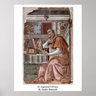 Poster Prière De Saint Augustin Par Sandro Botticelli
