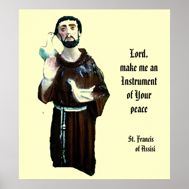 Poster Prière de Saint François (Devant)