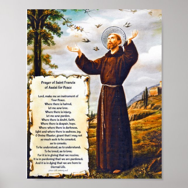 Poster Prière de Saint François d'Assise 15:17 Paris (Devant)