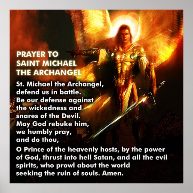 Poster Prière de saint Michel (Devant)