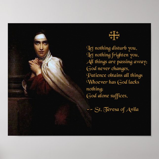 Poster Prière de Sainte Thérèse d'Avila (Devant)
