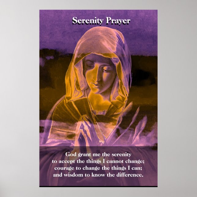 Poster Prière de sérénité (Devant)