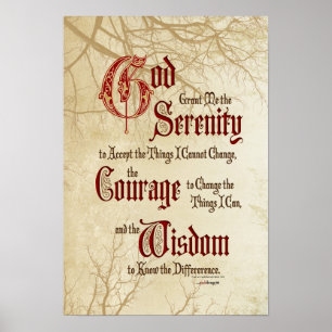 Poster Prière de sérénité