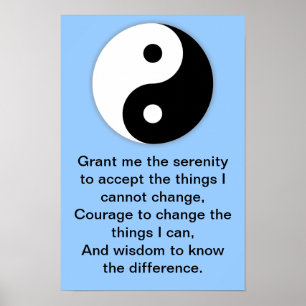 Poster Prière de sérénité de Yin Yang