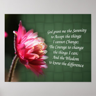 Poster Prière de sérénité Fleur inspirante