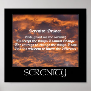 Poster Prière de sérénité Matin Ciel Inspirationnel