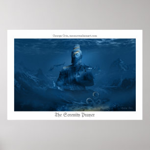 Poster Prière de sérénité ou méditation de tranquillité