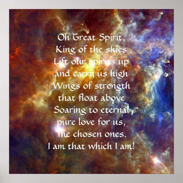 Poster Prière des Indiens d'Amérique du Nord (Devant)