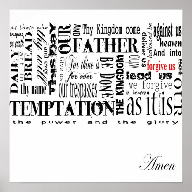 Poster prière des seigneurs (Devant)