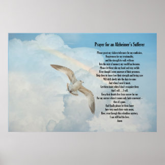 Poster Prière d'une personne atteinte d'Alzheimer