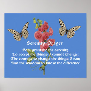 Poster Prière Et Papillon Sérénité