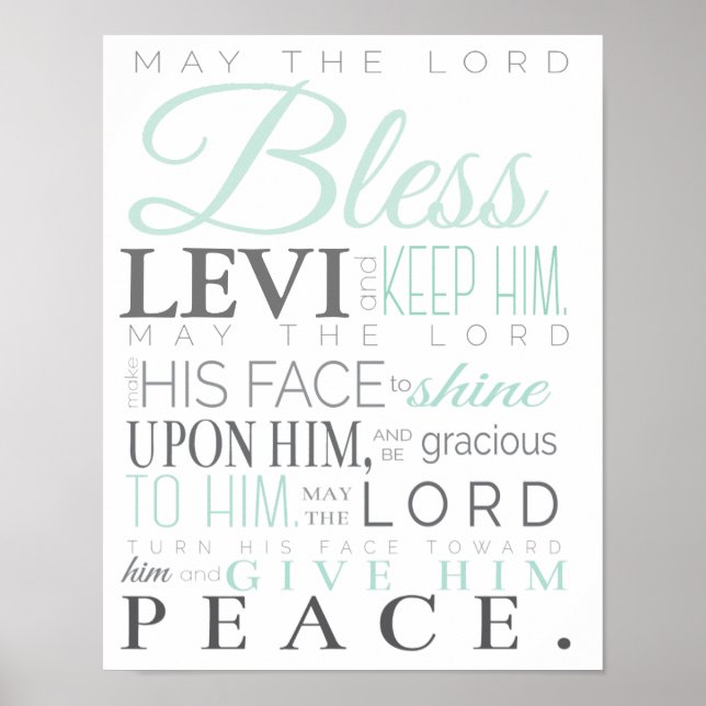 POSTER PRIÈRE POUR BÉBÉ GARÇON IMPRIMER (Devant)