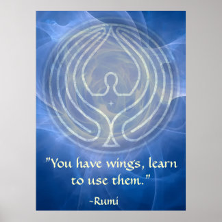 Poster Prière Rumi et art poétique
