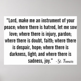 Poster Prière Saint François