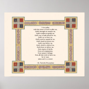 Poster Prière Saint Patrick’s Breastplate avec noeuds cel