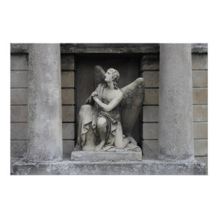 Poster Prière Sculpture d'ange
