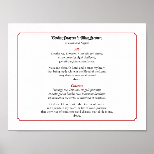 Poster Prières d'acquisition pour serveurs autel (Alb) (Devant)