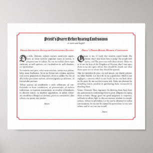 Poster Prières du prêtre avant la confession