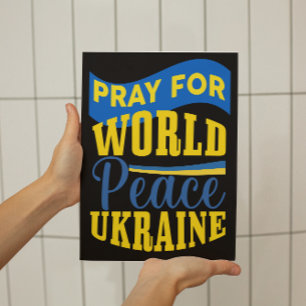 Poster Priez pour la Déclaration de Paix Mondiale Ukraine