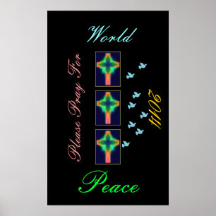 Poster priez pour la paix mondiale 2014