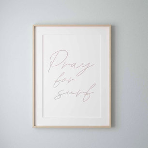 Poster Priez pour l'affiche de devis surf