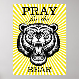 Poster Priez pour l'affiche d'ours