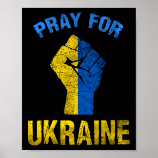 Poster Priez pour l'Ukraine Je suis avec l'Ukraine T-shir