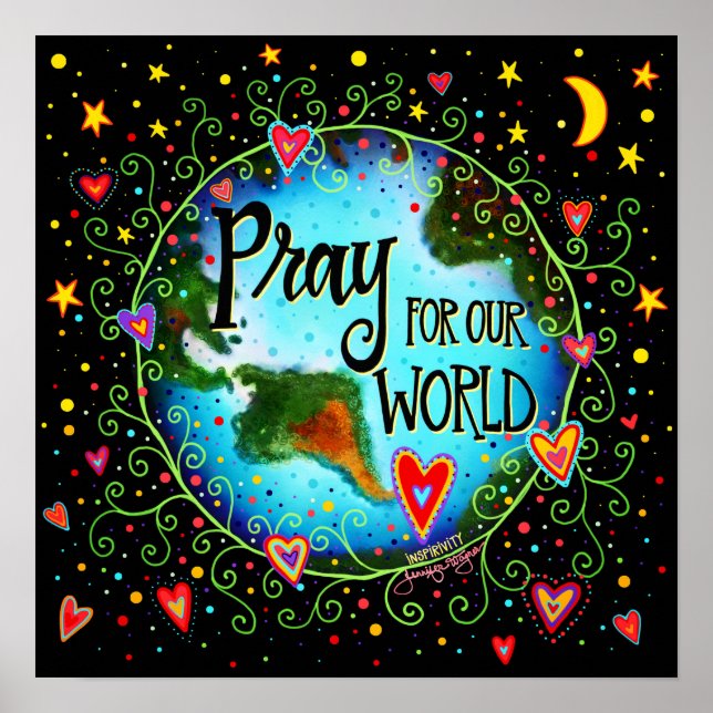 Poster Priez pour notre monde (Devant)
