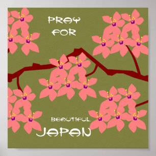 POSTER PRIEZ POUR UN BEAU JAPON