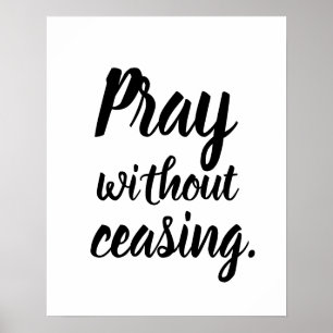Poster Priez sans cesser 1 Thessaloniciens 5:16-18