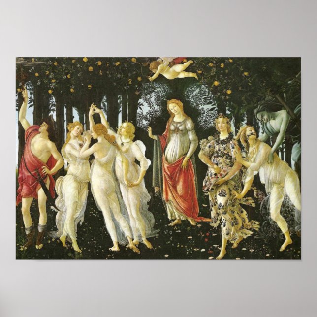 Poster Primavera, Sandro Botticelli (Devant)